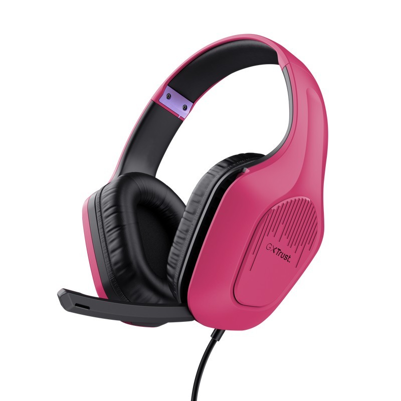 Trust GXT 415P Zirox Auricolare Cablato A Padiglione Giocare Rosa