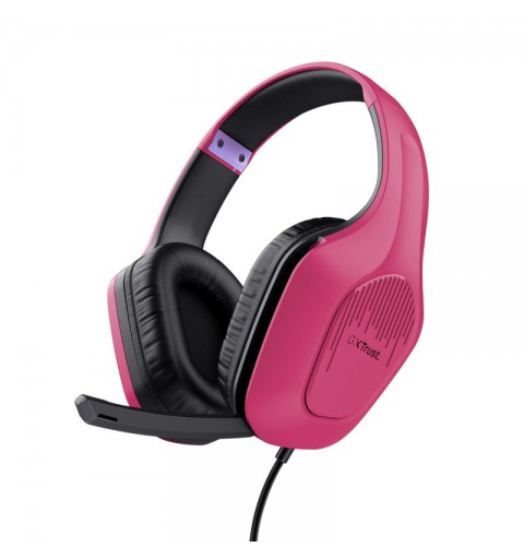 Trust GXT 415P Zirox Auricolare Cablato A Padiglione Giocare Rosa