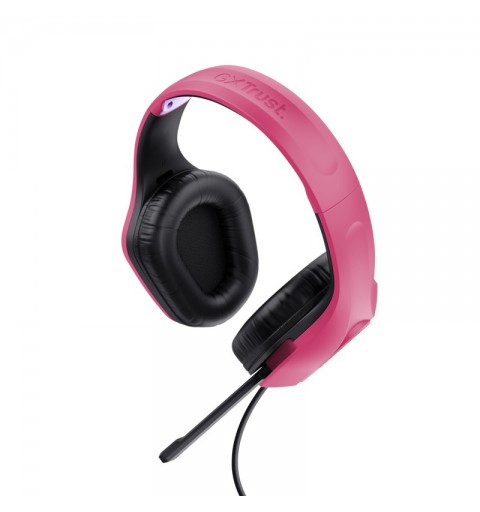 Trust GXT 415P Zirox Auricolare Cablato A Padiglione Giocare Rosa