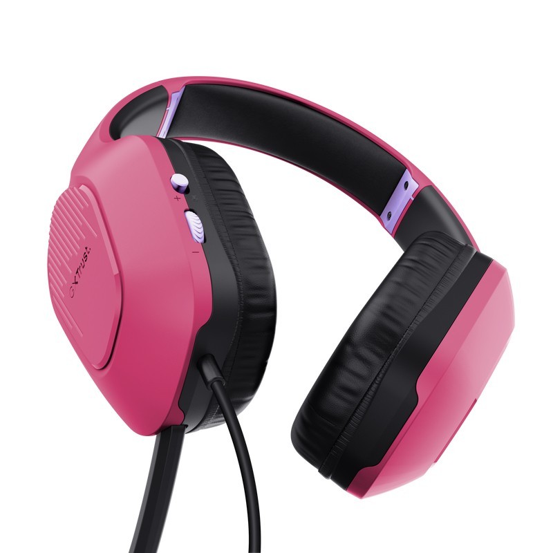 Trust GXT 415P Zirox Auricolare Cablato A Padiglione Giocare Rosa