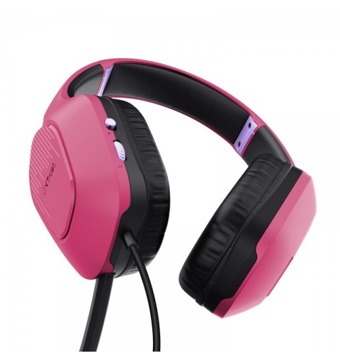 Trust GXT 415P Zirox Auricolare Cablato A Padiglione Giocare Rosa