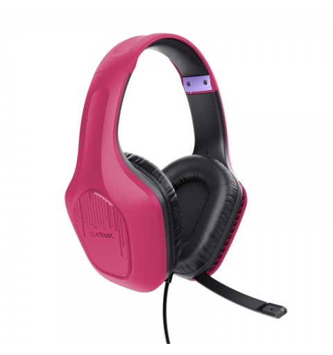 Trust GXT 415P Zirox Auricolare Cablato A Padiglione Giocare Rosa