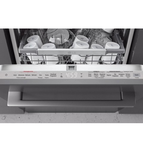 LG QuadWash DB475TXS Lavastoviglie a scomparsa totale Classe A 14 coperti Vapore Wi-Fi