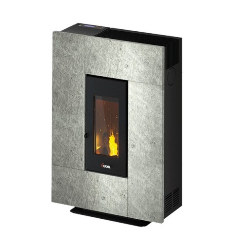 Cadel Grace 7 estufa Independiente Pella o pellet Negro, Gris