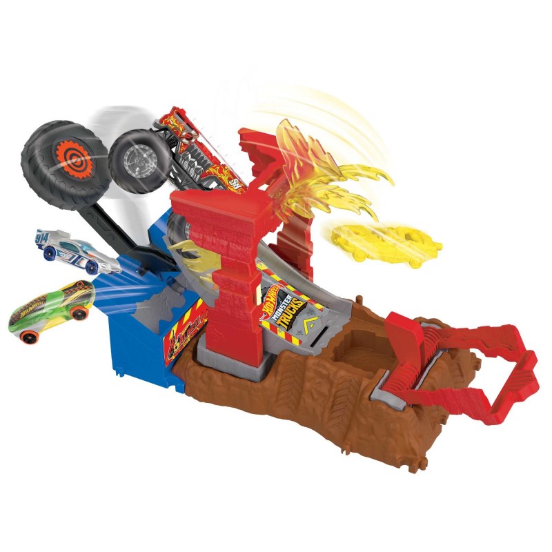Hot Wheels Monster Trucks Arena Smashers 5-Alarm Crash Challenge Playset