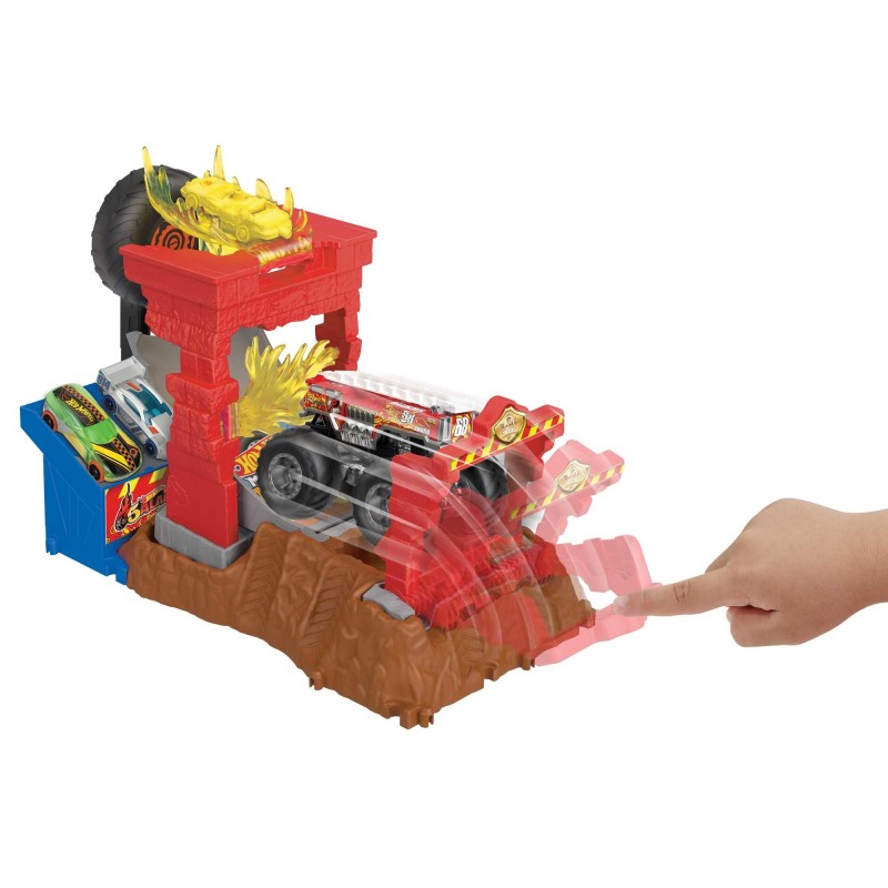 Hot Wheels Monster Trucks Arena Smashers 5-Alarm Crash Challenge Playset
