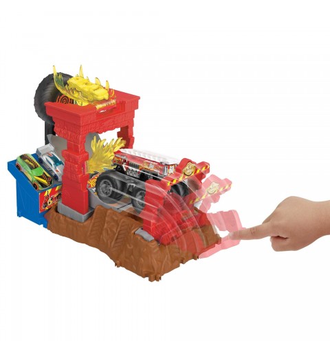 Hot Wheels Monster Trucks Arena Smashers 5-Alarm Crash Challenge Playset