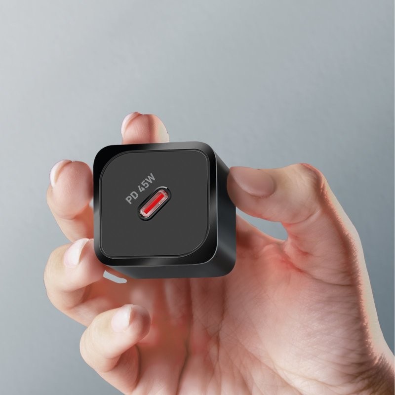 SBS TETRGAN1C45W Ladegerät für Mobilgeräte Kopfhörer, Notebook, Smartphone, Smartwatch, Tablet Schwarz AC Schnellladung Indoor