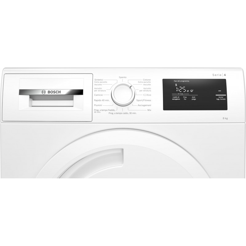 Bosch Serie 4 WTH83058II Wäschetrockner Freistehend Frontlader 8 kg A+ Weiß