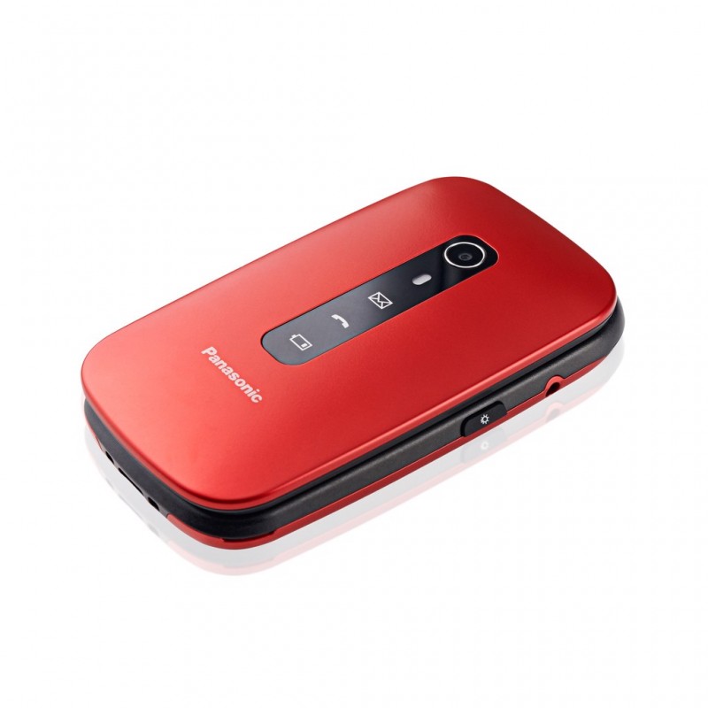 Panasonic KX-TU550EX Telefono Cellulare Senior Conchiglia 2.8" Fotocamera 1.2MP SOS Rosso