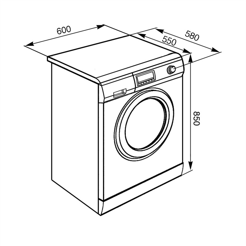 Smeg LSF147E washer dryer Freestanding Front-load White E