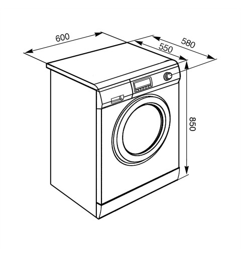 Smeg LSF147E washer dryer Freestanding Front-load White E