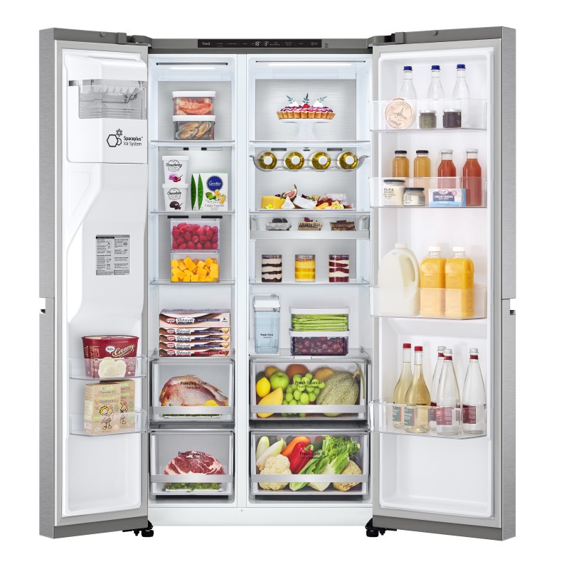 LG GSLV91MBAC.AMBQEUR frigo américain Pose libre 635 L C Acier inoxydable