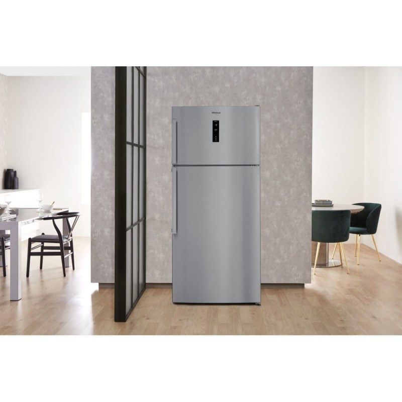 Whirlpool W84TE 72 X 2 frigorifero con congelatore Libera installazione 587 L E Stainless steel