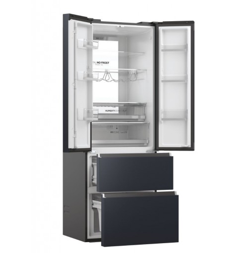 Haier FD 70 Serie 7 HFW7720ENMB Side-by-Side Kühlkombination Freistehend 477 l E Schwarz
