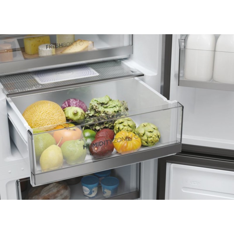Haier 2D 60 Serie 3 HDW3618DNPK fridge-freezer Freestanding 341 L D Stainless steel