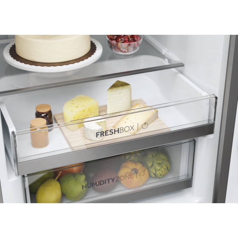 Haier 2D 60 Serie 3 HDW3618DNPK réfrigérateur-congélateur Pose libre 341 L D Acier inoxydable