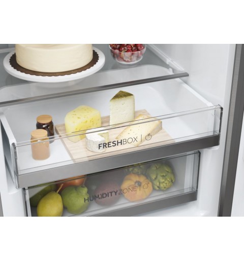 Haier 2D 60 Serie 3 HDW3618DNPK fridge-freezer Freestanding 341 L D Stainless steel