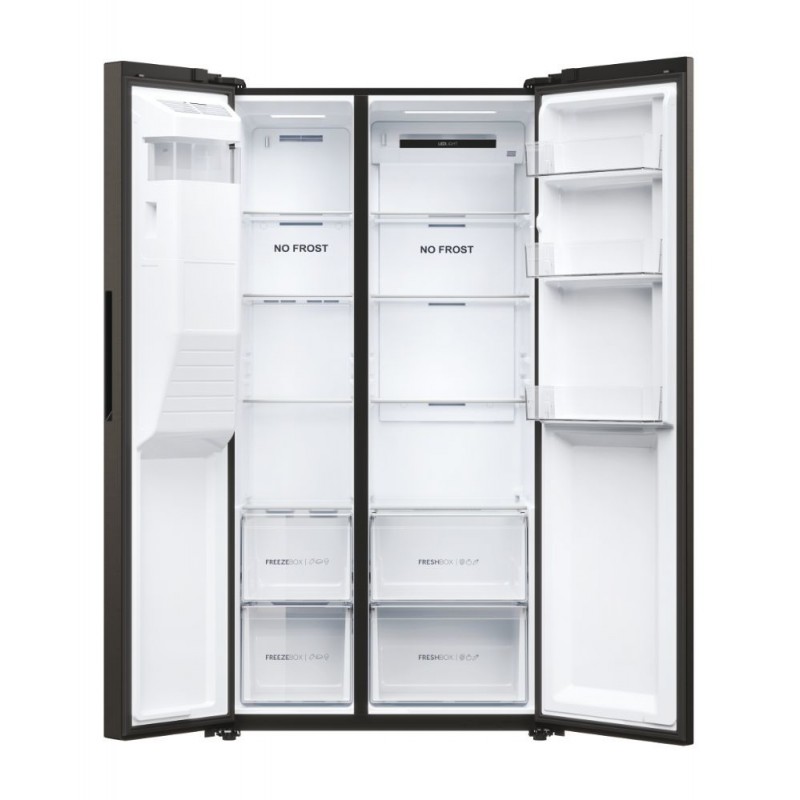 Haier SBS 90 Serie 5 HSR5918DIPB frigo américain Pose libre 511 L D Noir