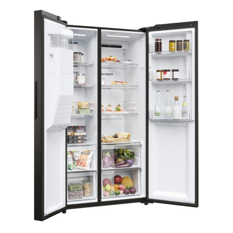 Haier SBS 90 Serie 5 HSR5918DIPB frigo américain Pose libre 511 L D Noir