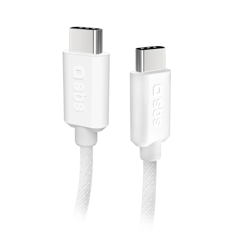 SBS TECABLETISSUETCCG câble USB 1,5 m USB 2.0 USB C Blanc