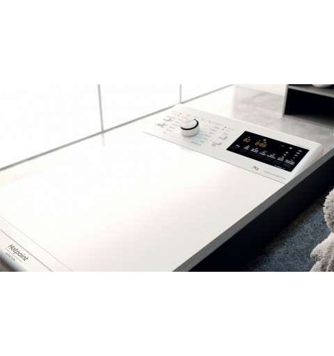 Hotpoint WMTG 723B IT lavatrice Caricamento dall'alto 7 kg 1200 Giri min D Bianco