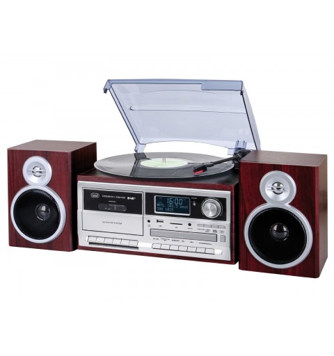 Trevi TT 1072 DAB Tourne-disque à entraînement direct Bois Semi-automatique