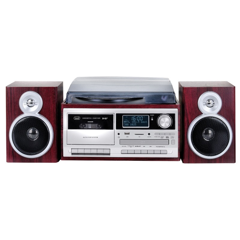 Trevi TT 1072 DAB Direct drive audio turntable Wood Semi Automatic