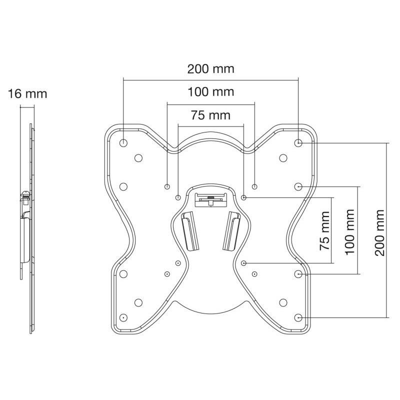 Munari SP360 soporte para TV Negro