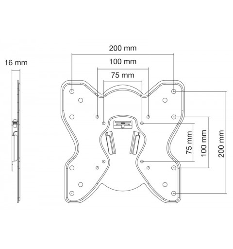 Munari SP360 soporte para TV Negro