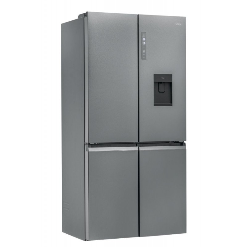 Haier Cube 90 Serie 5 HTF-520IP7 side-by-side refrigerator Freestanding 525 L F Platinum, Stainless steel