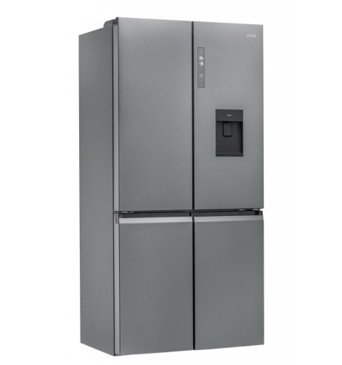 Haier Cube 90 Serie 5 HTF-520IP7 side-by-side refrigerator Freestanding 525 L F Platinum, Stainless steel