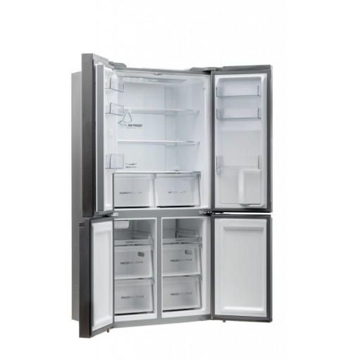 Haier Cube 90 Serie 5 HTF-520IP7 frigorifero side-by-side Libera installazione 525 L F Platino, Stainless steel