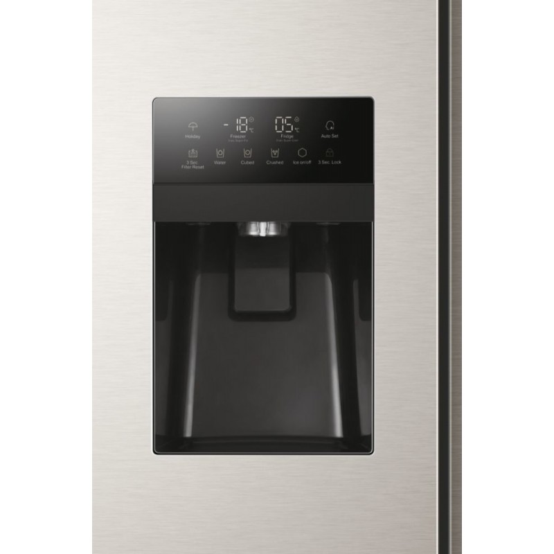 Haier SBS 90 Serie 3 HSR3918FIMP nevera puerta lado a lado Independiente 515 L F Gris