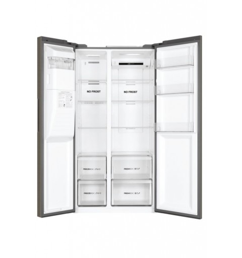 Haier SBS 90 Serie 3 HSR3918FIMP nevera puerta lado a lado Independiente 515 L F Gris