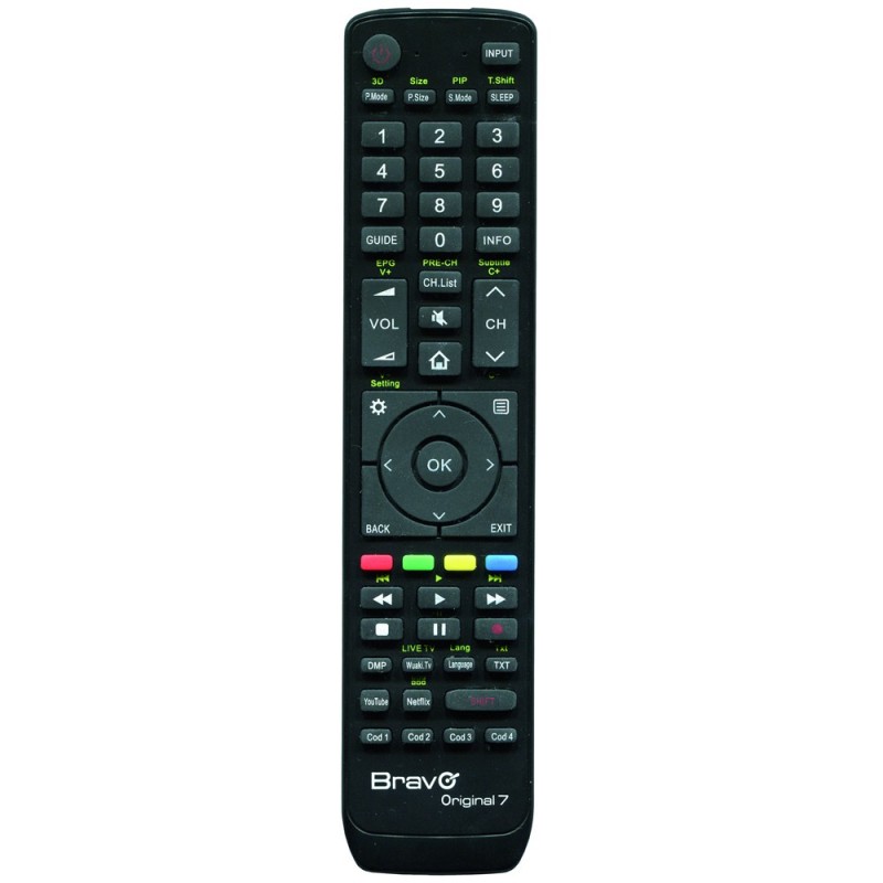 Bravo Original 7 remote control IR Wireless TV Press buttons