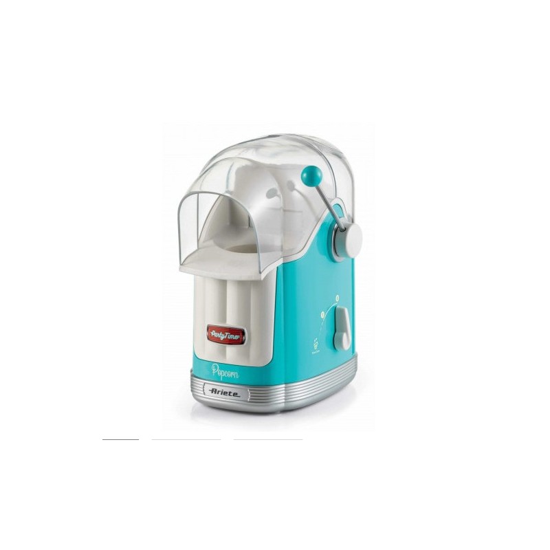 Ariete 2958 Pop Corn Maker Party Time, Macchina per pop corn con leva, 1100 Watt, Capacità 600 g, Cottura ad aria calda senza