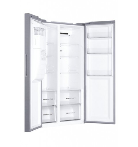 Haier SBS 90 Serie 3 HSR3918FIPG side-by-side refrigerator Freestanding 515 L F Silver