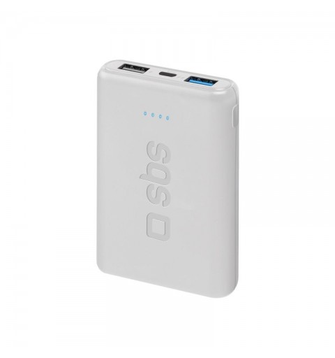 SBS Power bank Pocket 5.000 mAh - Ricarica rapida con porta USB 2.1A Intelligent Charge (IC)