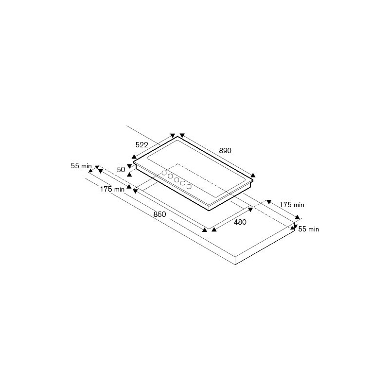 Bertazzoni La Germania P9101D9X 19 Kochfeld Edelstahl Integriert Gaskochfeld 5 Zone(n)