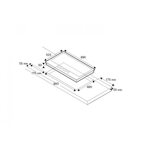 Bertazzoni La Germania P9101D9X 19 Kochfeld Edelstahl Integriert Gaskochfeld 5 Zone(n)