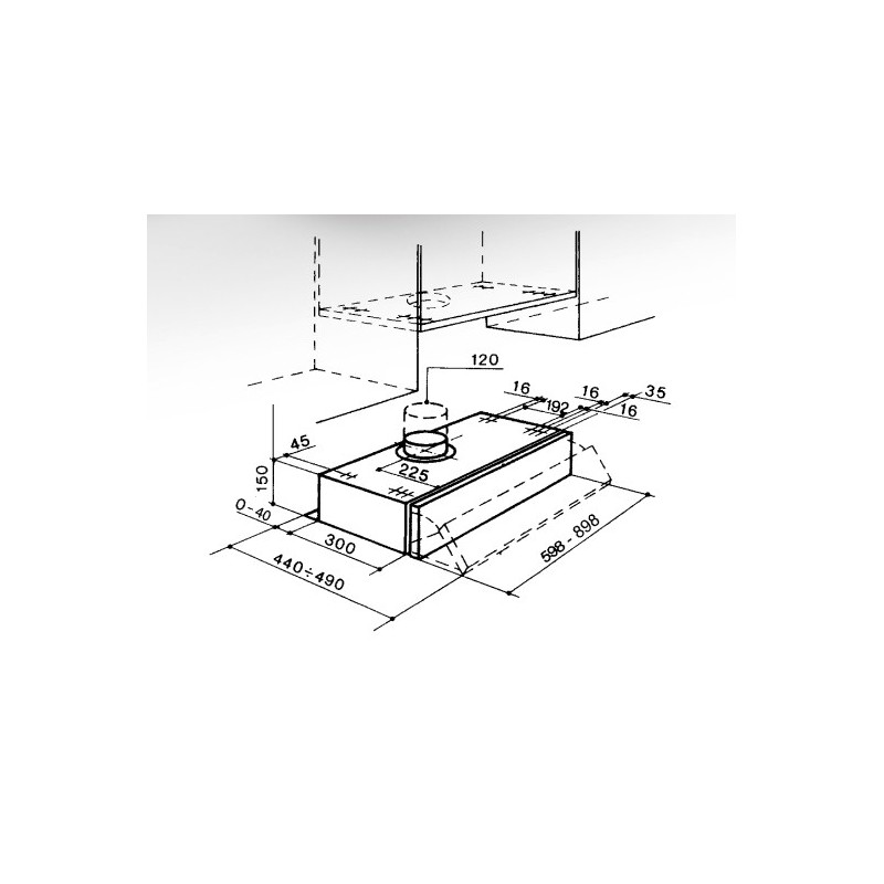 FABER S.p.A. PCH00 SRM AM26A Built-in Stainless steel 370 m³ h D