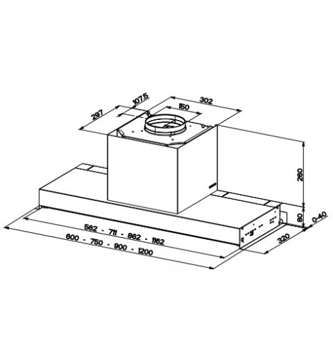 FABER S.p.A. In-Nova Zero Drip A60 Built-in Stainless steel 690 m³ h