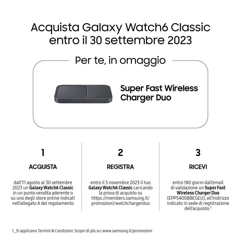 Samsung Galaxy Watch6 Classic Smartwatch Fitness Tracker Ghiera Interattiva in Acciao Inox 43mm Graphite