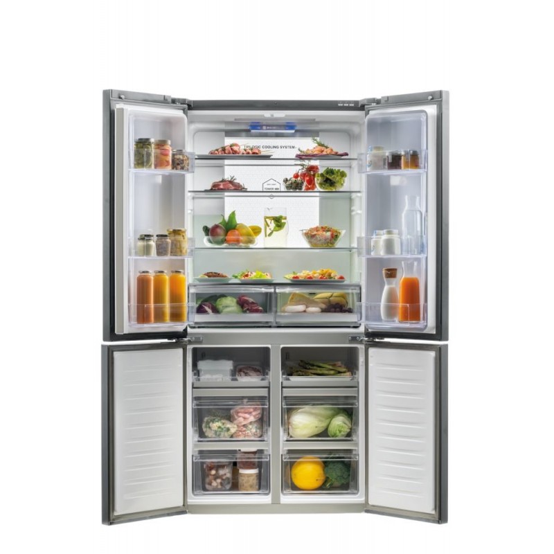 Haier HTF-710DP7 side-by-side refrigerator Freestanding 628 L F Stainless steel