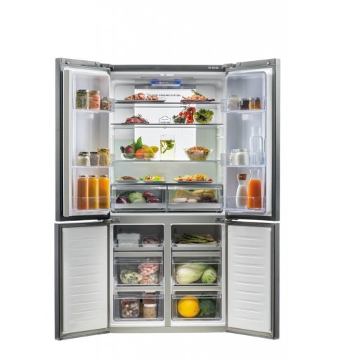 Haier HTF-710DP7 side-by-side refrigerator Freestanding 628 L F Stainless steel