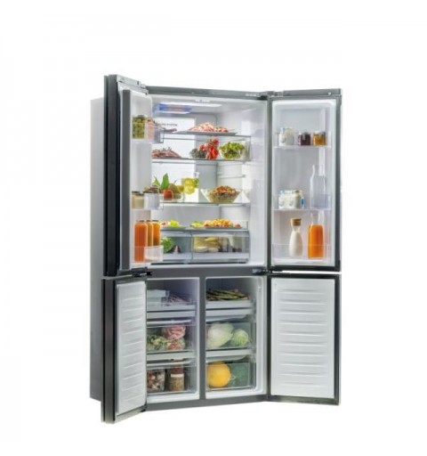 Haier HTF-710DP7 side-by-side refrigerator Freestanding 628 L F Stainless steel