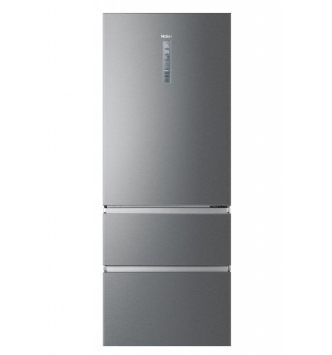 Haier 3D 70 Serie 3 HTOPMNE7193 réfrigérateur-congélateur Pose libre 450 L E Platine, Acier inoxydable