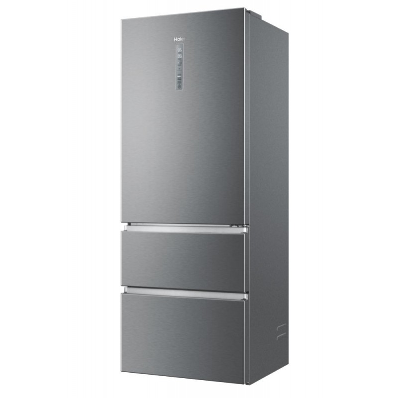 Haier 3D 70 Serie 3 HTOPMNE7193 réfrigérateur-congélateur Pose libre 450 L E Platine, Acier inoxydable