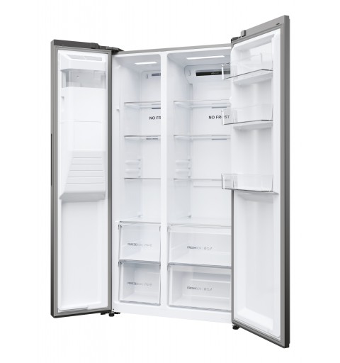 Haier SBS 90 Serie 3 HSR3918EIMP frigo américain Pose libre 515 L E Platine, Acier inoxydable